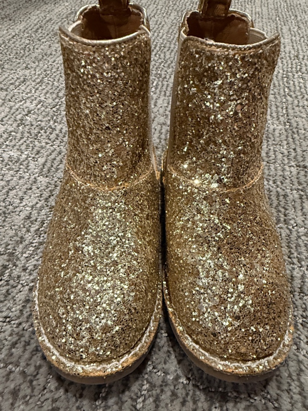 J Crew Gold Glitter Boots